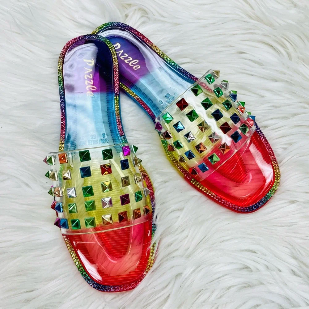 Multi clear studded sandal - Picture 5 of 7